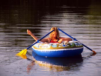 Lisa im Boot